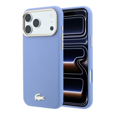 Funda Lacoste Hard Case MagSafe PVC Champs Élysées Embossed iPhone 18 Pro Max/iPhone 17 Pro Max -  Azul Claro